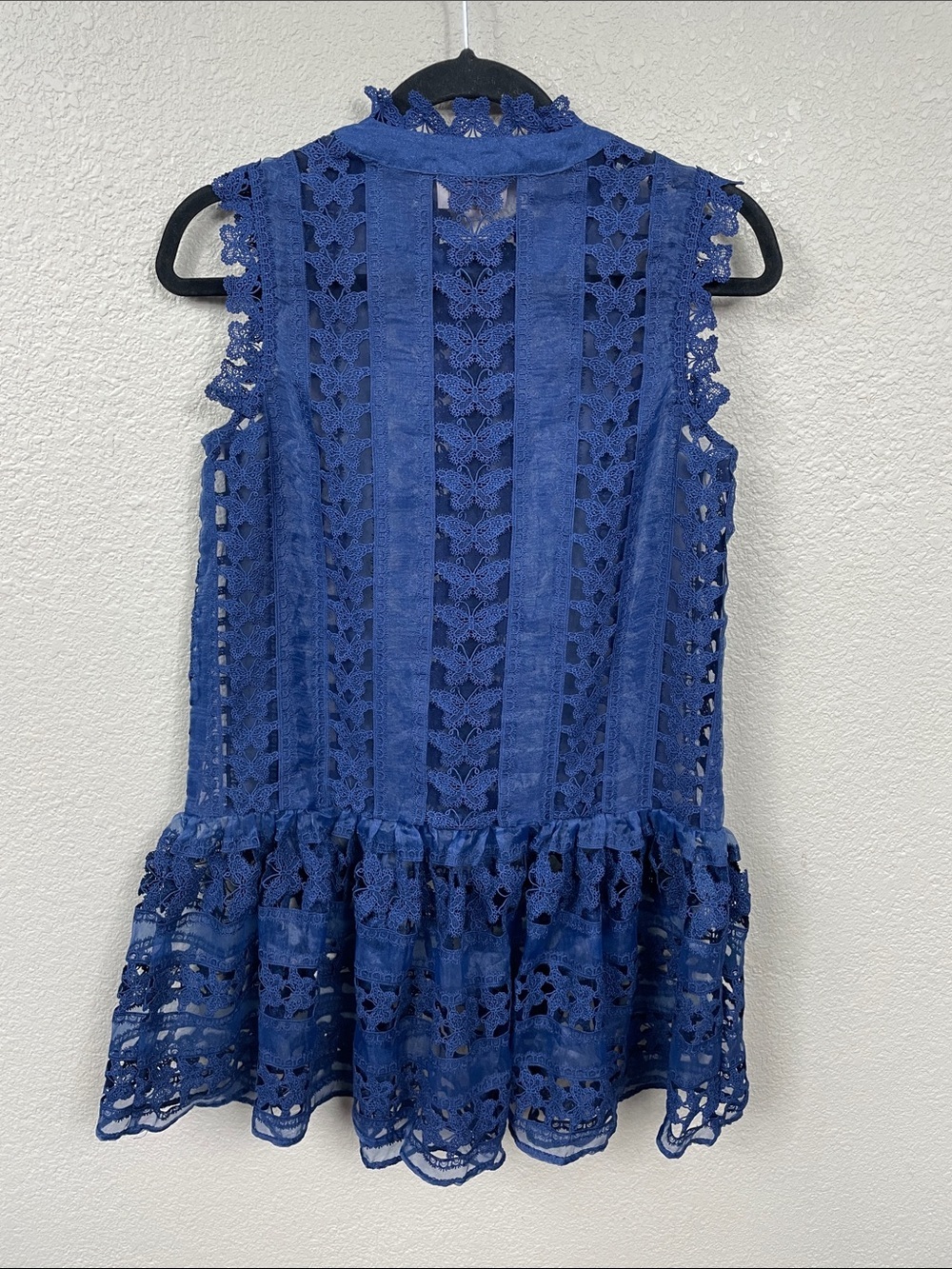 Ciebon Cara Butterfly Lace Shift Dress Navy Blue Mini Sz XS - Picture 5 of 9